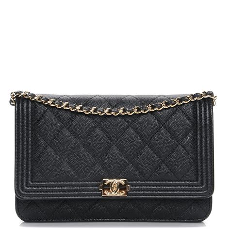 chanel woc black interior|chanel wallet on chain boy.